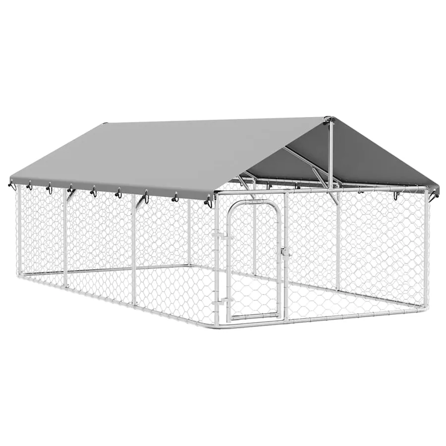 Chenil extérieur avec toit 400x200x150 cm - 2