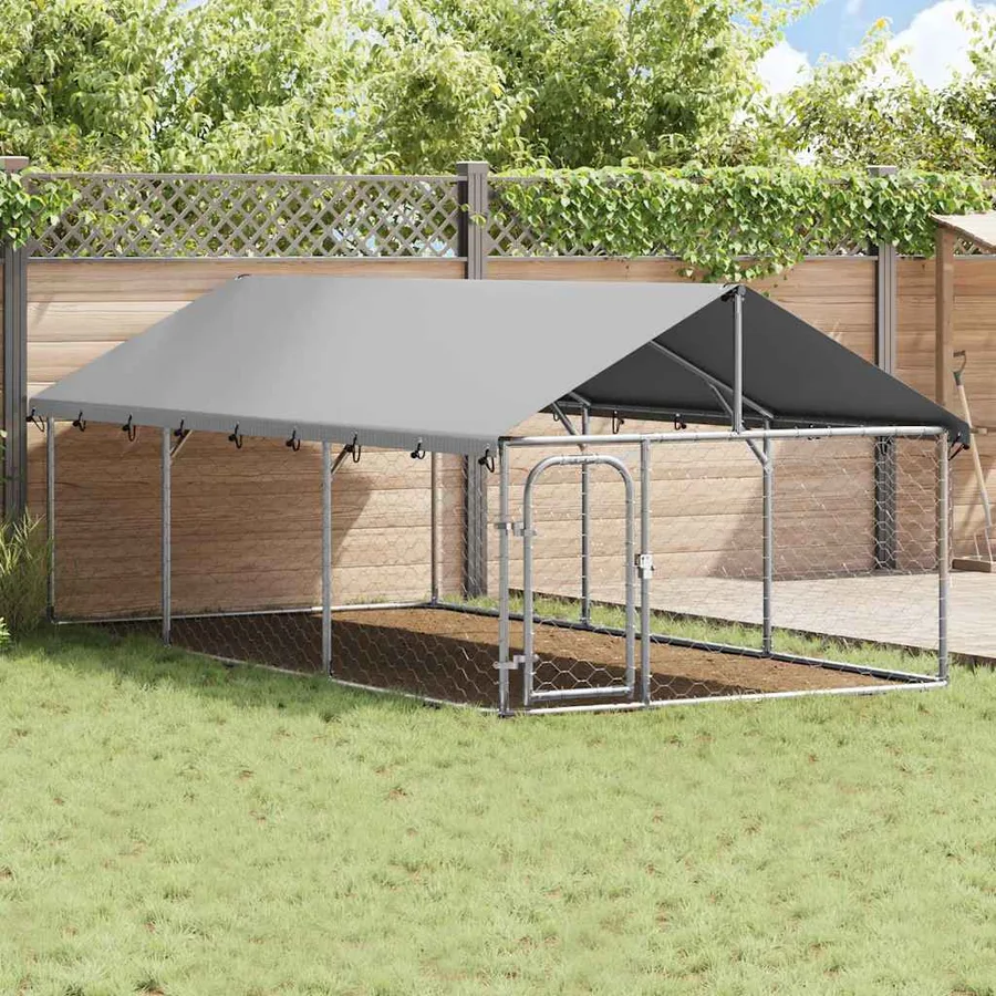 Chenil extérieur avec toit 400x200x150 cm - 3