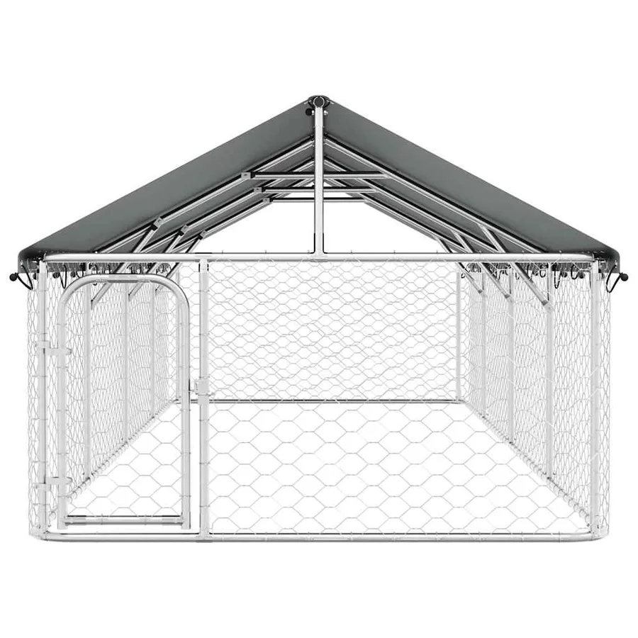 Chenil extérieur avec toit 400x200x150 cm - 6