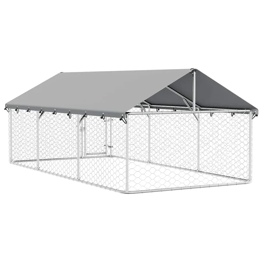 Chenil extérieur avec toit 400x200x150 cm - 9