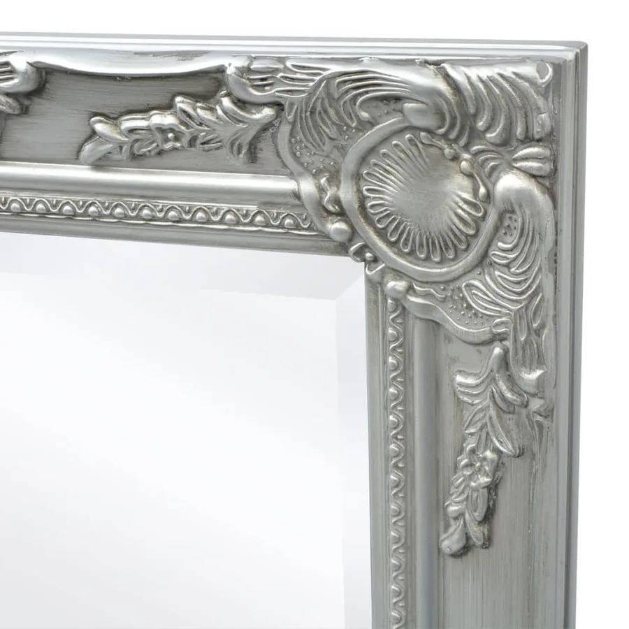 Miroir mural style baroque 100x50 cm Argenté - 6