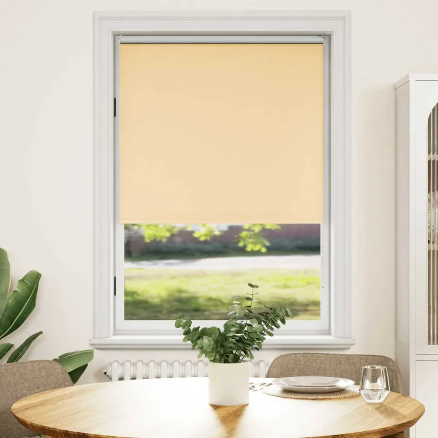 Store enrouleur occultant 124,4 x 175 cm, largeur du tissu 120 cm, beige