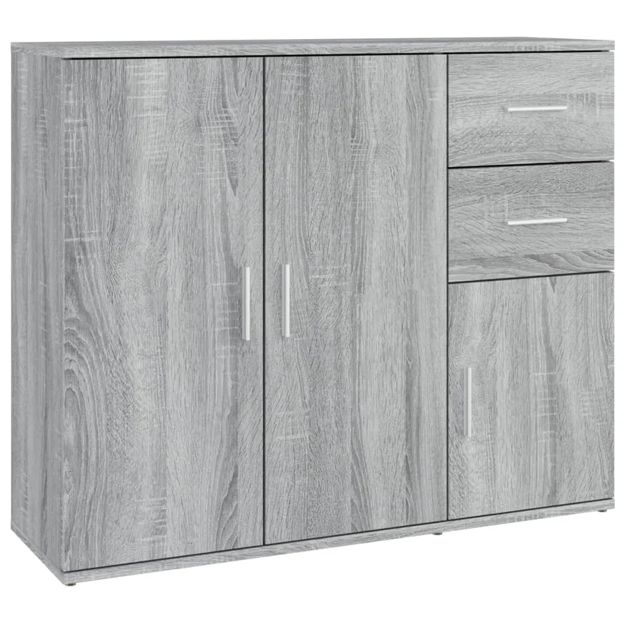 Buffet Sonoma gris 91x29,5x75 cm Bois d'ingénierie - 2