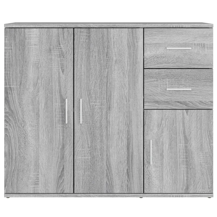 Buffet Sonoma gris 91x29,5x75 cm Bois d'ingénierie - 6