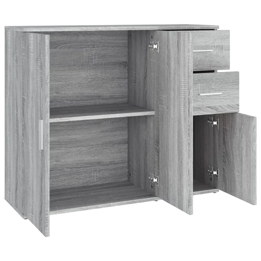 Buffet Sonoma gris 91x29,5x75 cm Bois d'ingénierie - 8