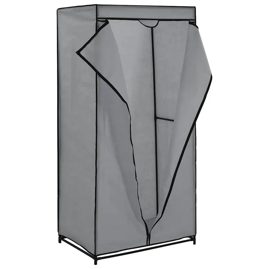 Garde-robe Gris 75x50x160 cm - 3