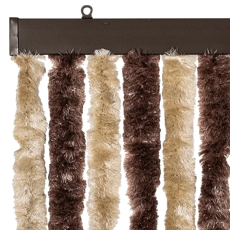 Moustiquaire Beige et marron clair 90x220 cm Chenille - 4