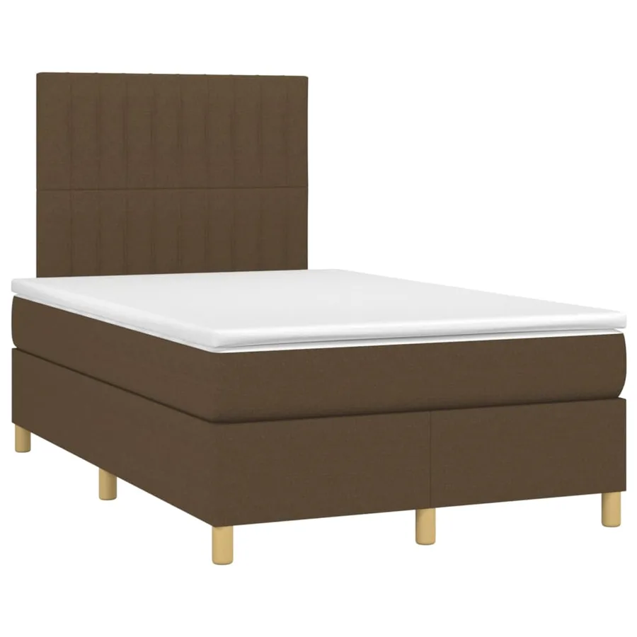 Sommier à lattes de lit avec matelas Marron foncé 120x200 cm - 3