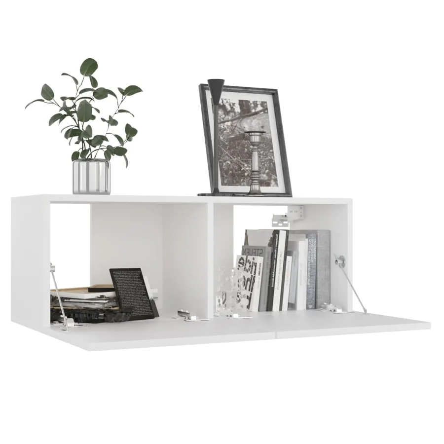 Ensemble de meubles TV 6 pcs Blanc Bois d'ingénierie - 4