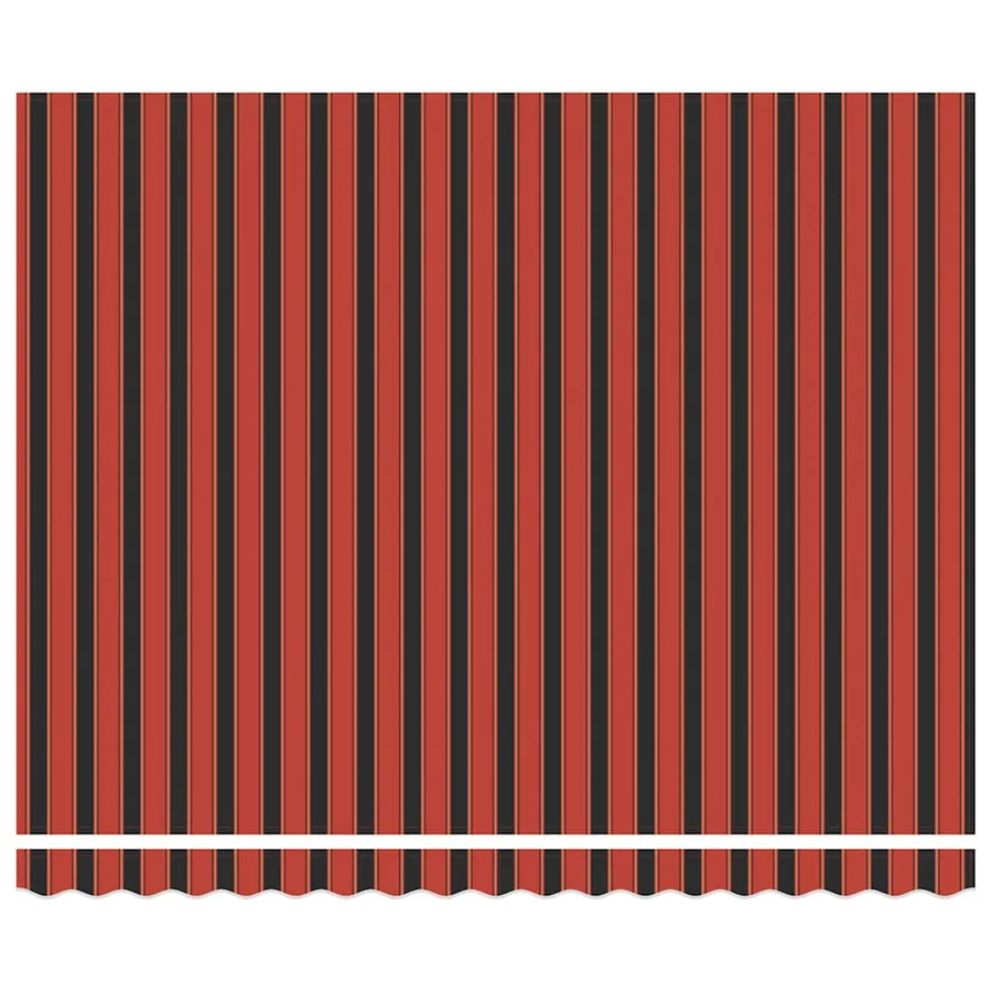 Auvent rétractable orange et marron 4x3 m tissu et aluminium - 6