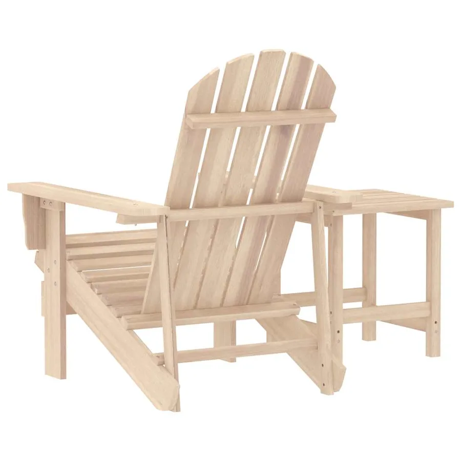 Chaise de jardin Adirondack avec table Bois de sapin massif - 6