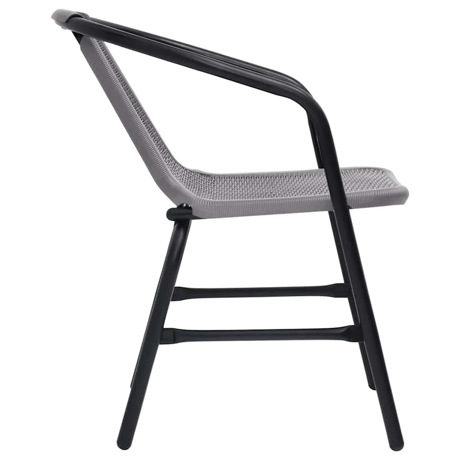 Chaises de jardin lot de 2 Plastique Rotin et acier 110 kg - 4