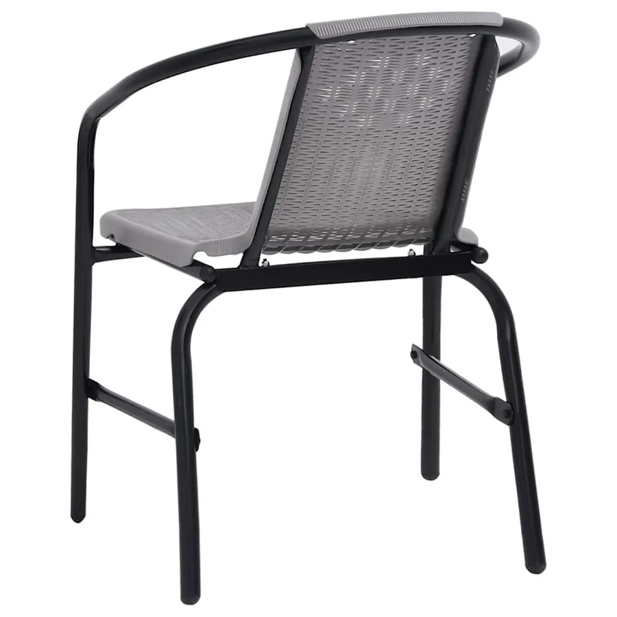 Chaises de jardin lot de 2 Plastique Rotin et acier 110 kg - 5