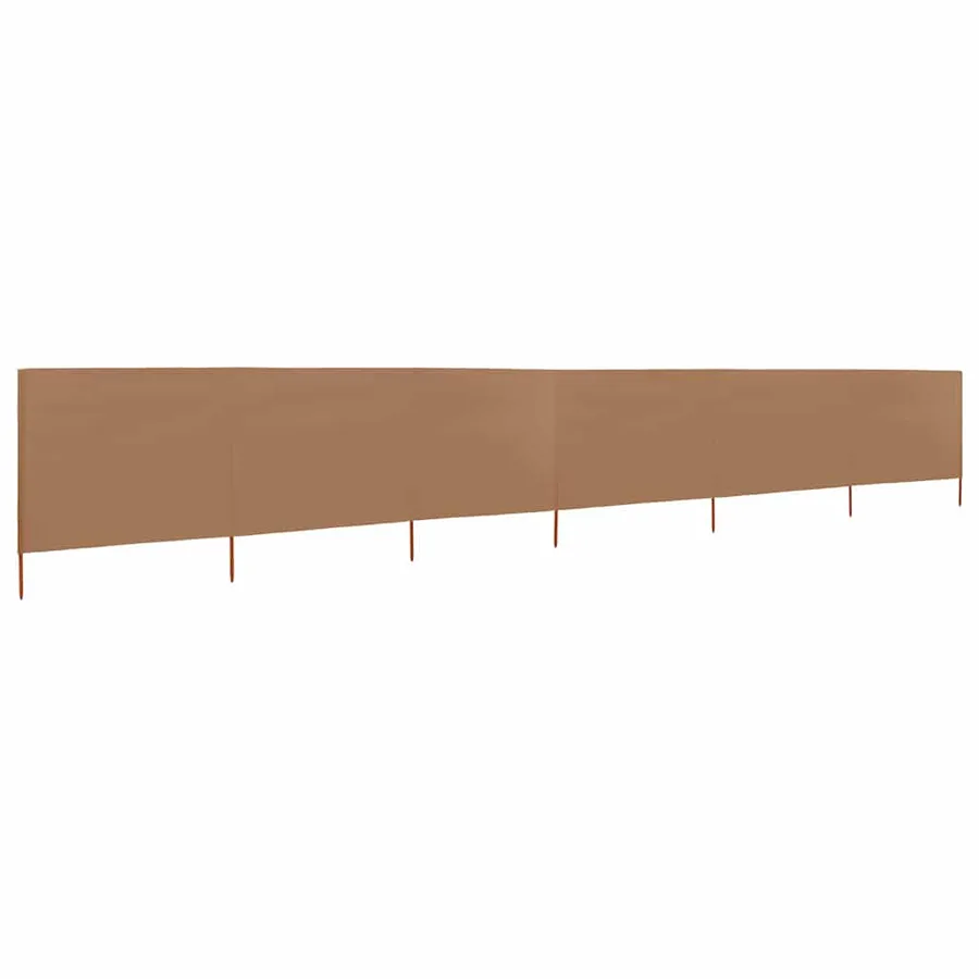 Paravent 6 panneaux Tissu 800 x 120 cm Taupe - 2