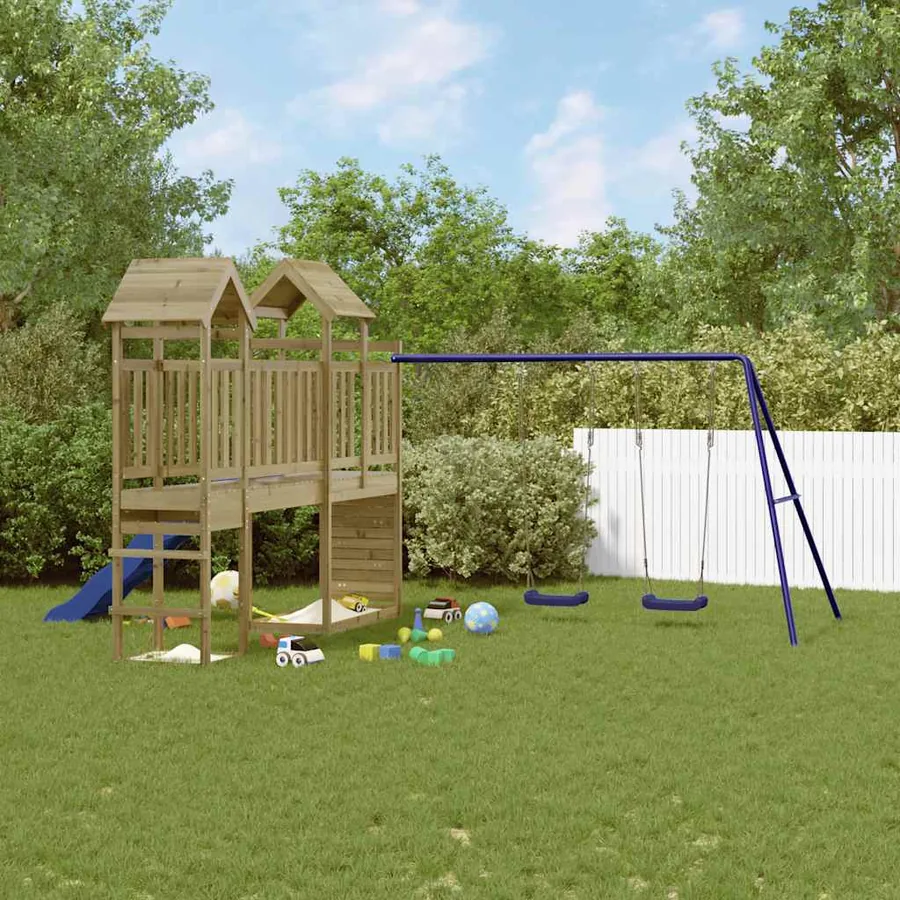 Aire de jeux d'extérieur bois de pin imprégné