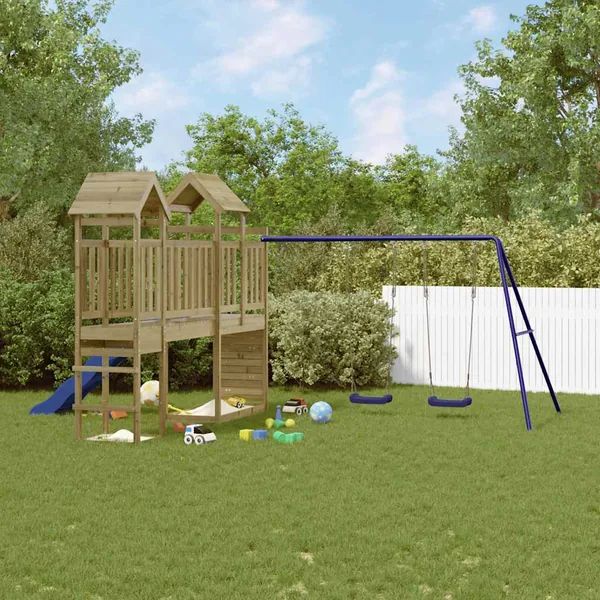 Aire de jeux d'extérieur bois de pin imprégné