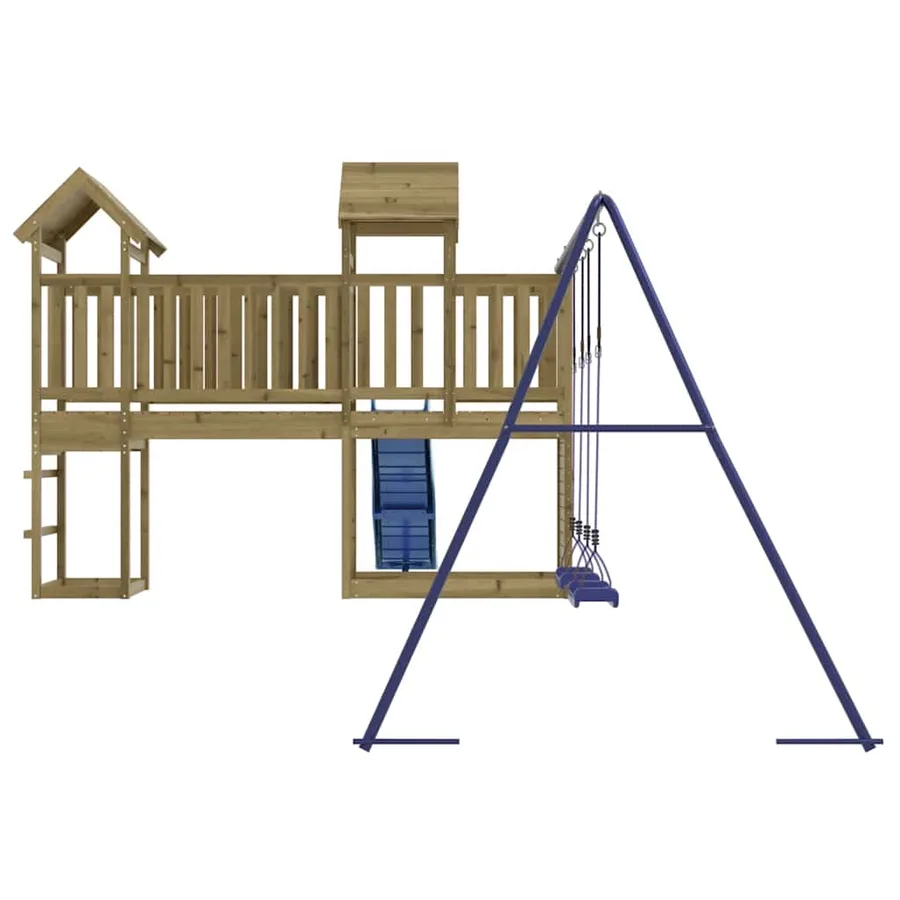 Aire de jeux d'extérieur bois de pin imprégné - 4