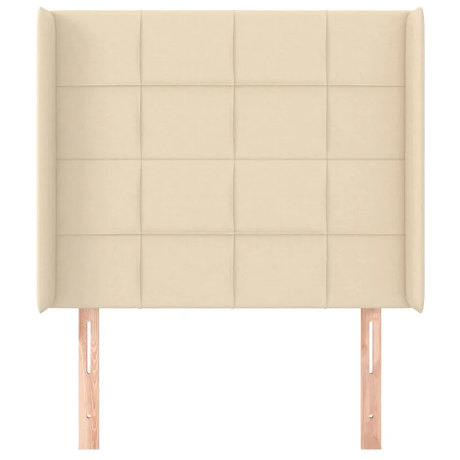 Tête de lit avec oreilles Crème 93x16x118/128 cm Tissu - 3