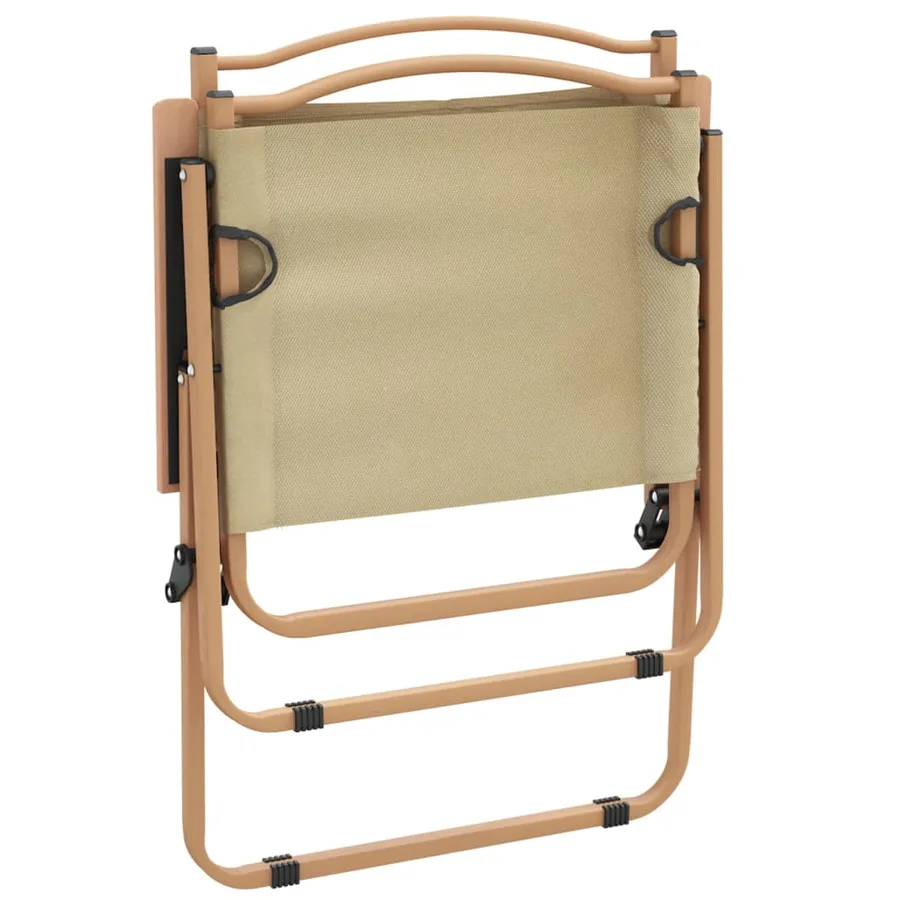 Chaises de camping lot de 2 Beige 54x55x78 cm Tissu Oxford - 6