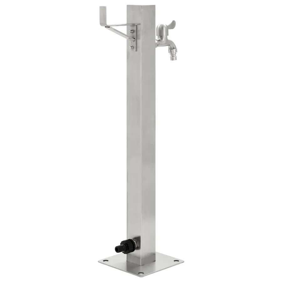 Colonne à eau de jardin carrée Acier inoxydable 65 cm - 3