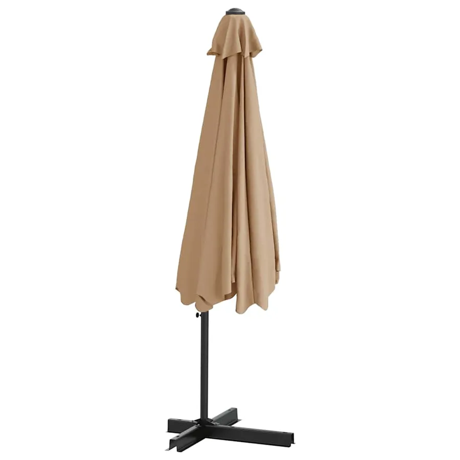 Parasol de jardin avec mât en acier 300 cm Taupe - 5