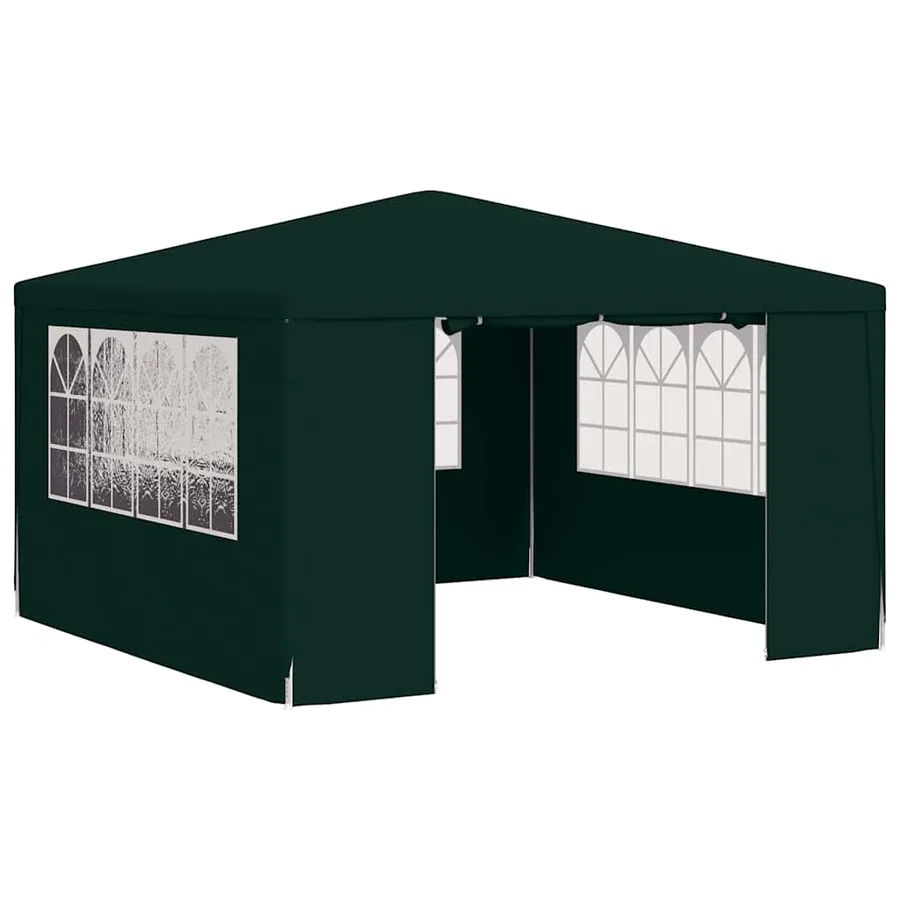 Tente de réception et parois latérales 4x4 m Vert 90 g/m² - 2