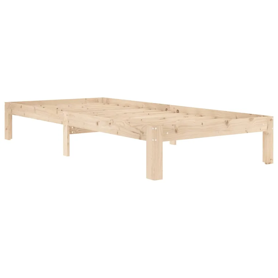 Cadre de lit sans matelas bois de pin massif 90x200 cm - 3