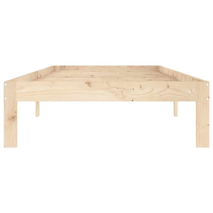 Cadre de lit sans matelas bois de pin massif 90x200 cm - 4
