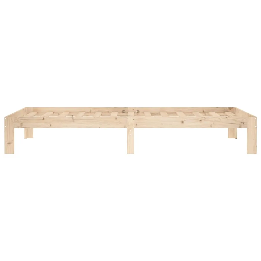 Cadre de lit sans matelas bois de pin massif 90x200 cm - 5