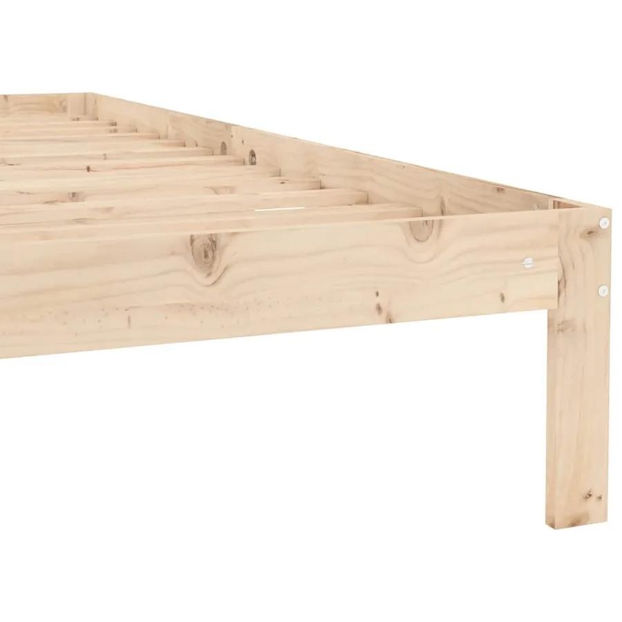 Cadre de lit sans matelas bois de pin massif 90x200 cm - 6