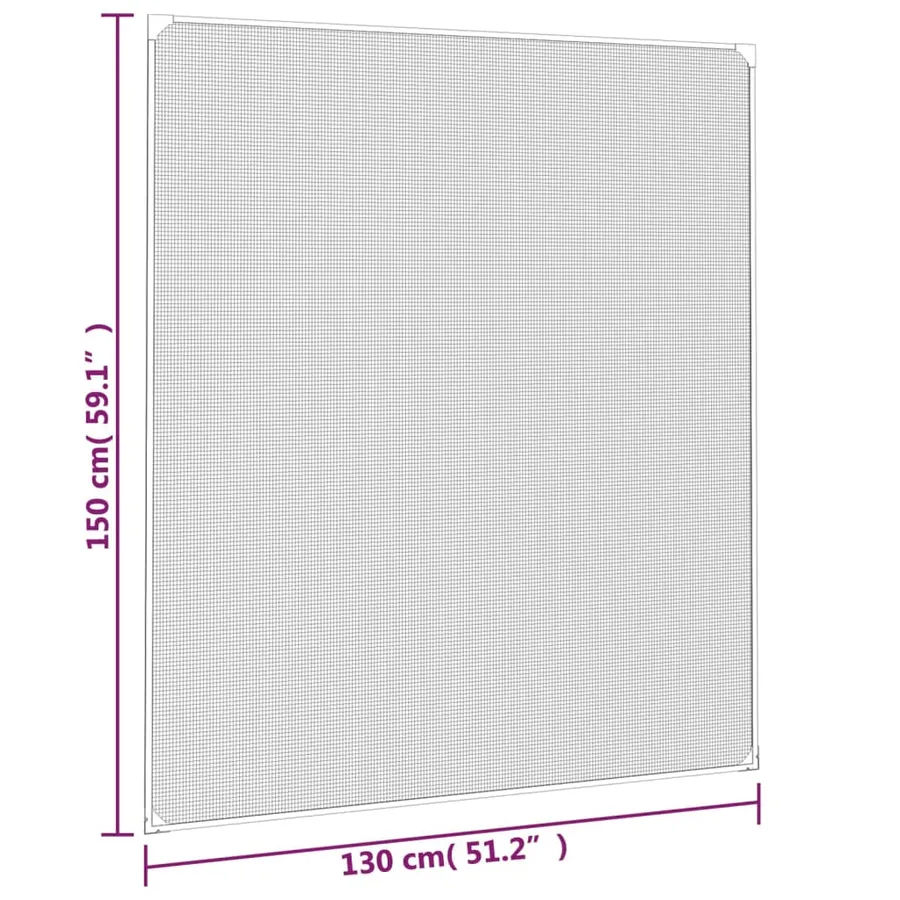 Moustiquaire magnétique pour fenêtres blanc 130x150 cm - 8
