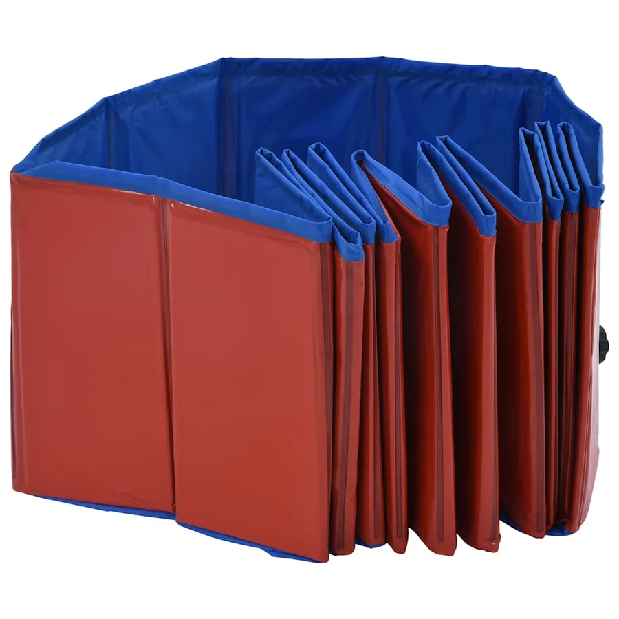 Piscine pliable pour chiens Rouge 120x30 cm PVC - 5