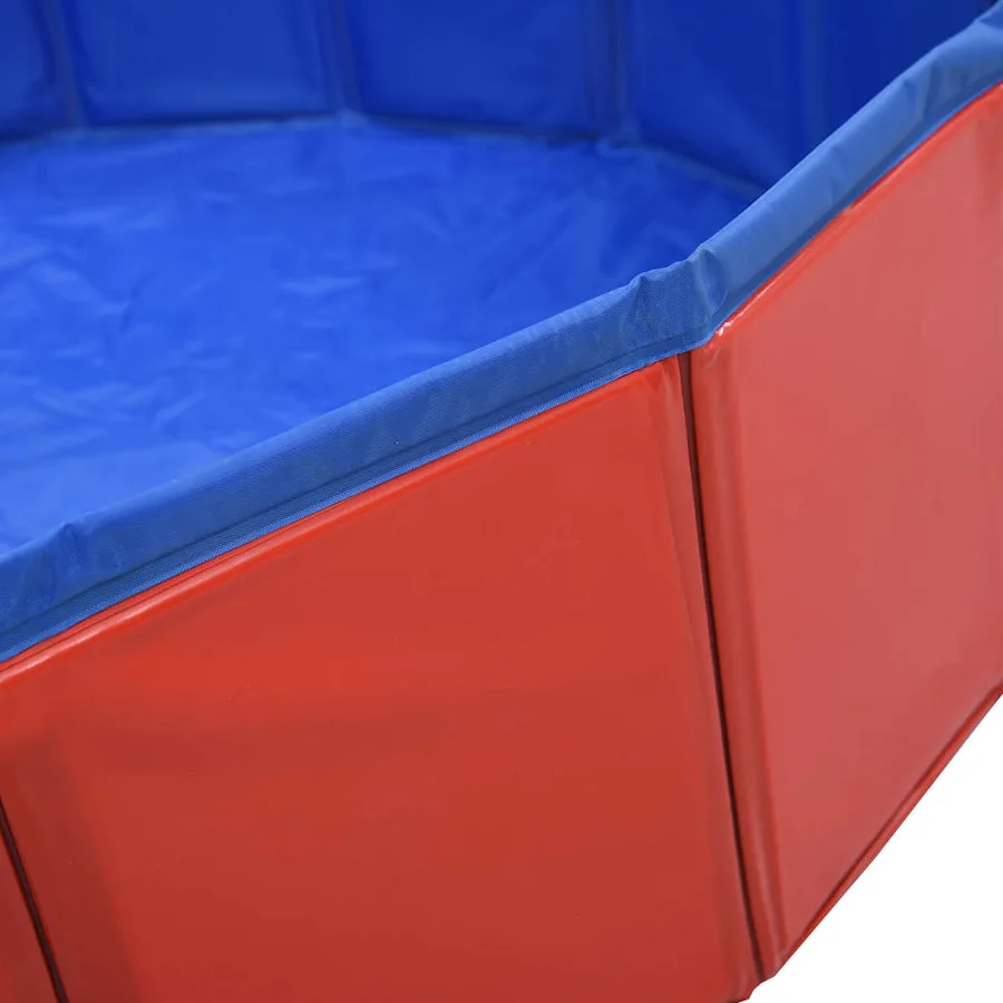 Piscine pliable pour chiens Rouge 120x30 cm PVC - 6