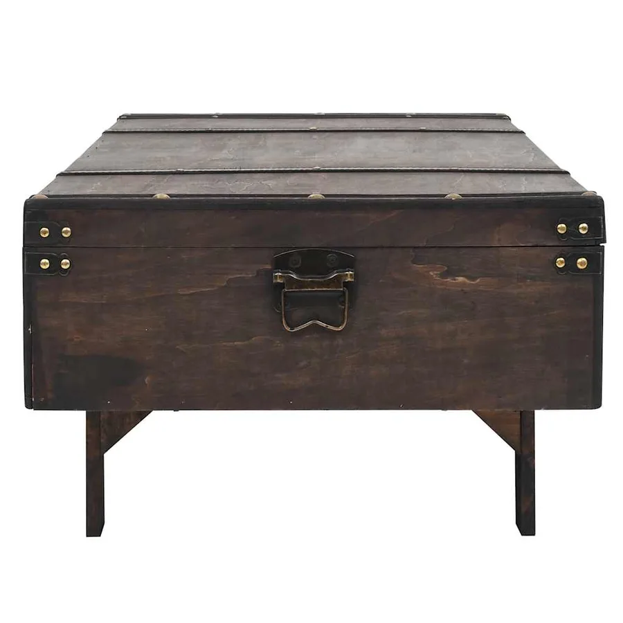 Table basse contreplaqué style vintage 120x55x35 cm - 5