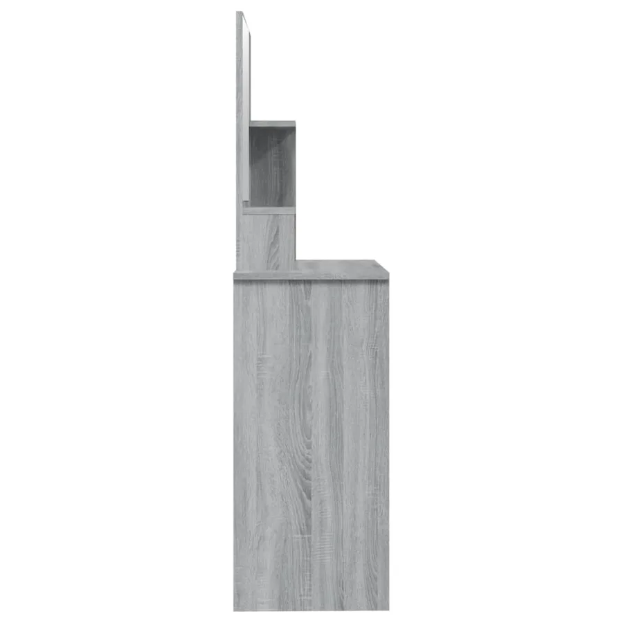 Coiffeuse avec miroir Sonoma gris 86,5x35x136 cm - 8