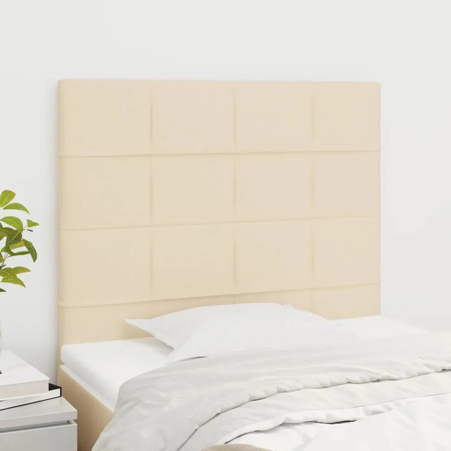 Tête de lit Crème 90x5x118/128 cm Tissu