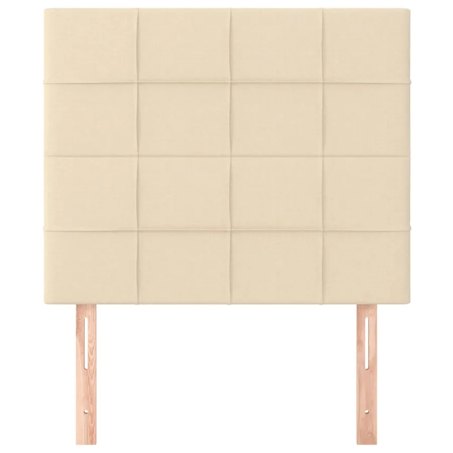 Tête de lit Crème 90x5x118/128 cm Tissu - 3