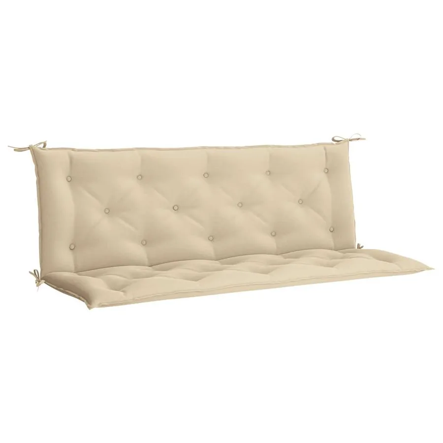 Coussin de banc de jardin beige 150x(50+50)x7 cm tissu oxford - 2