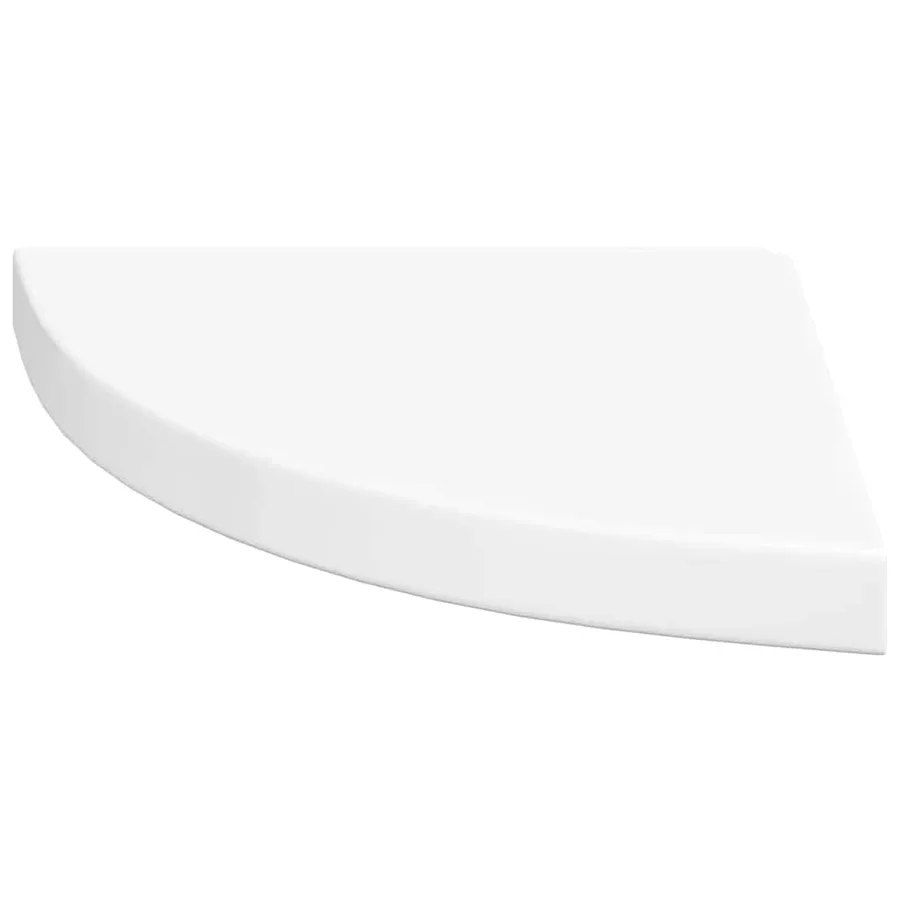 Étagères d'angle flottantes 2pcs blanc brillant 35x35x3,8cm MDF - 6