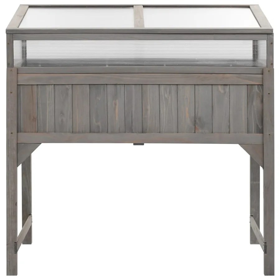 Lit surélevé avec serre 110x54x120 cm Bois de sapin massif - 3