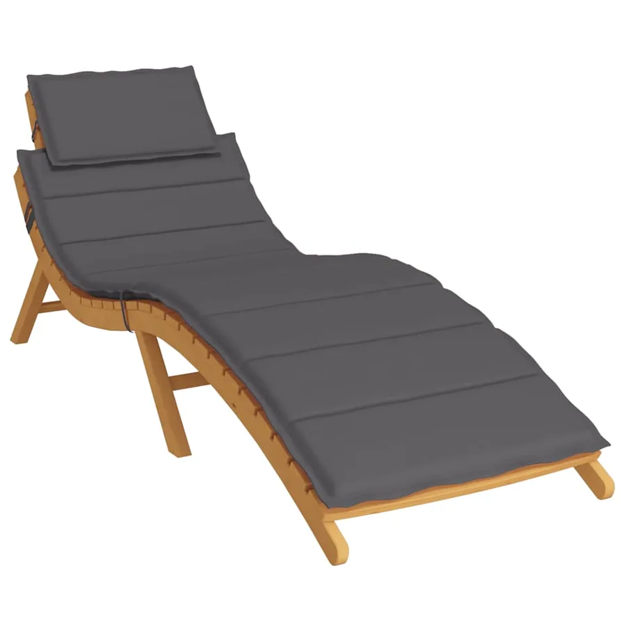 Coussin de chaise longue anthracite 186x58x4 cm tissu oxford - 3