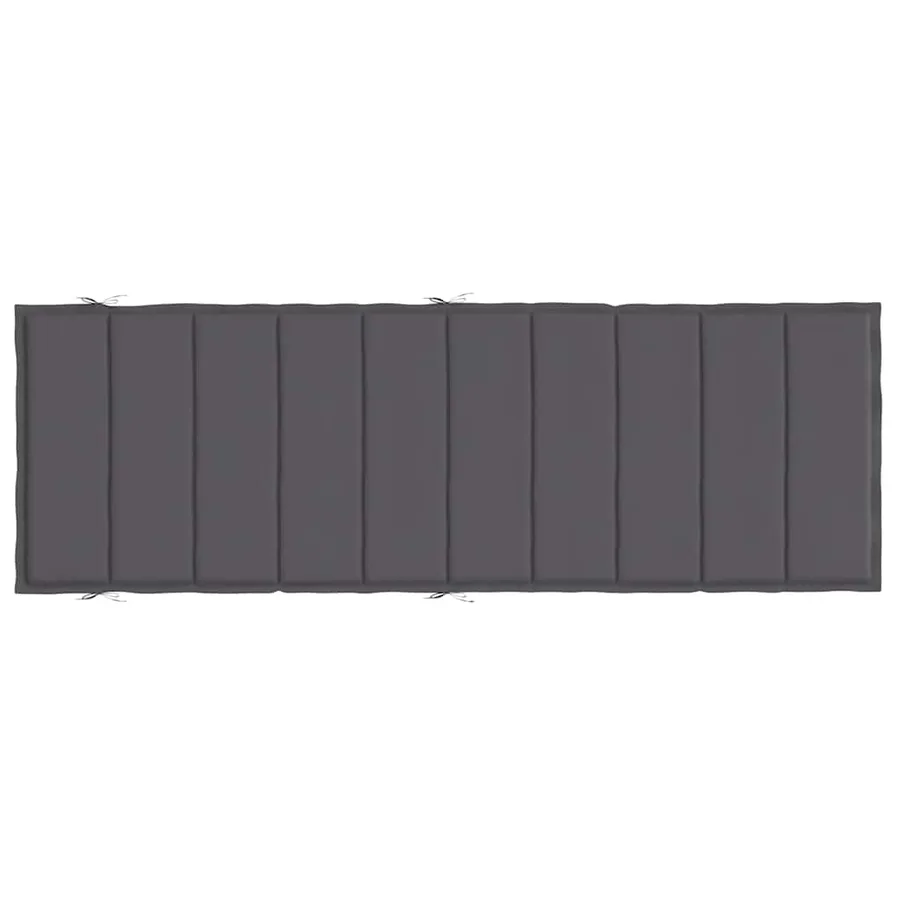 Coussin de chaise longue anthracite 186x58x4 cm tissu oxford - 5