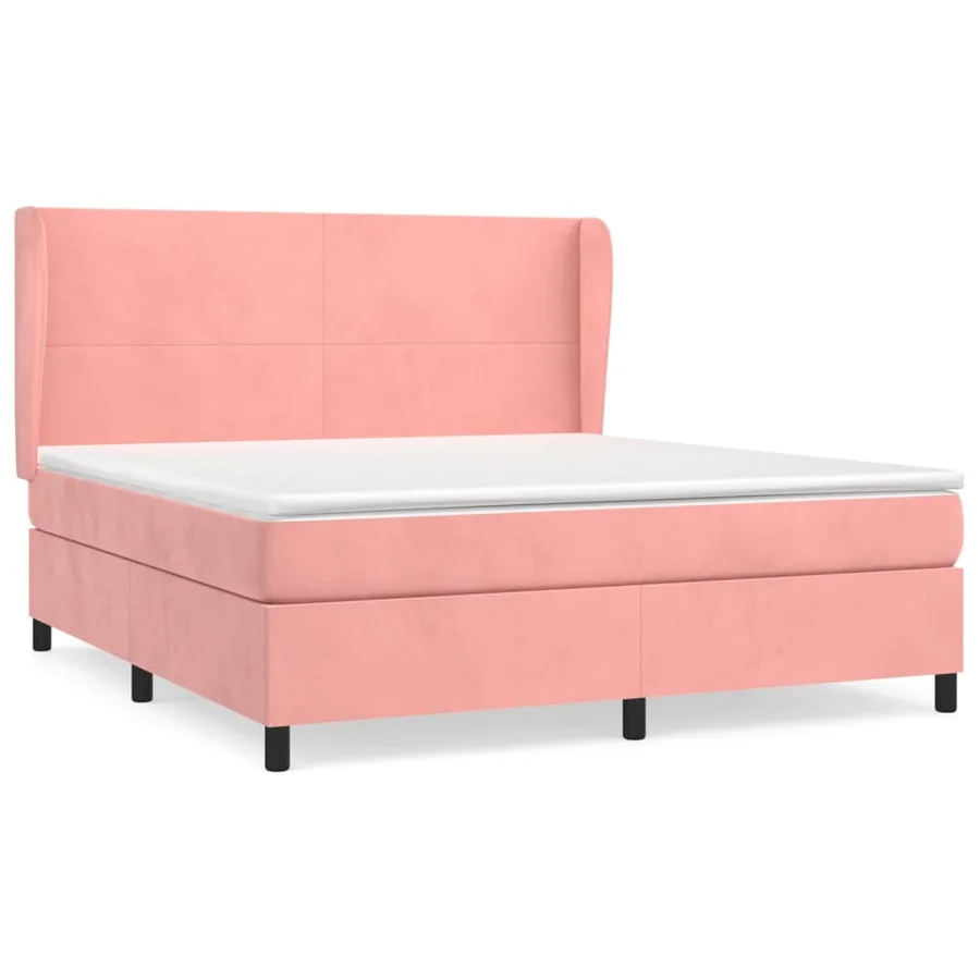 Sommier à lattes de lit avec matelas Rose 180x200 cm Velours - 2