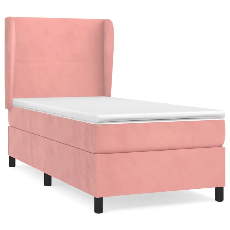 Sommier à lattes de lit avec matelas Rose 90x200 cm Velours - 2