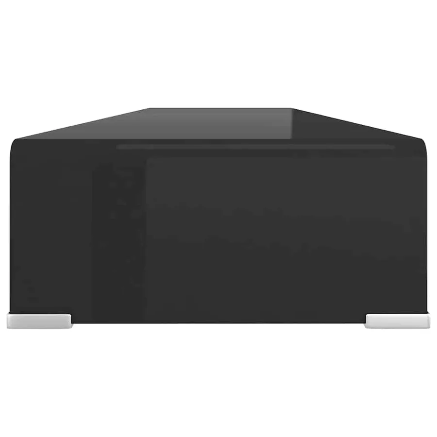 Meuble TV/support pour moniteur 120x30x13 cm verre noir - 4