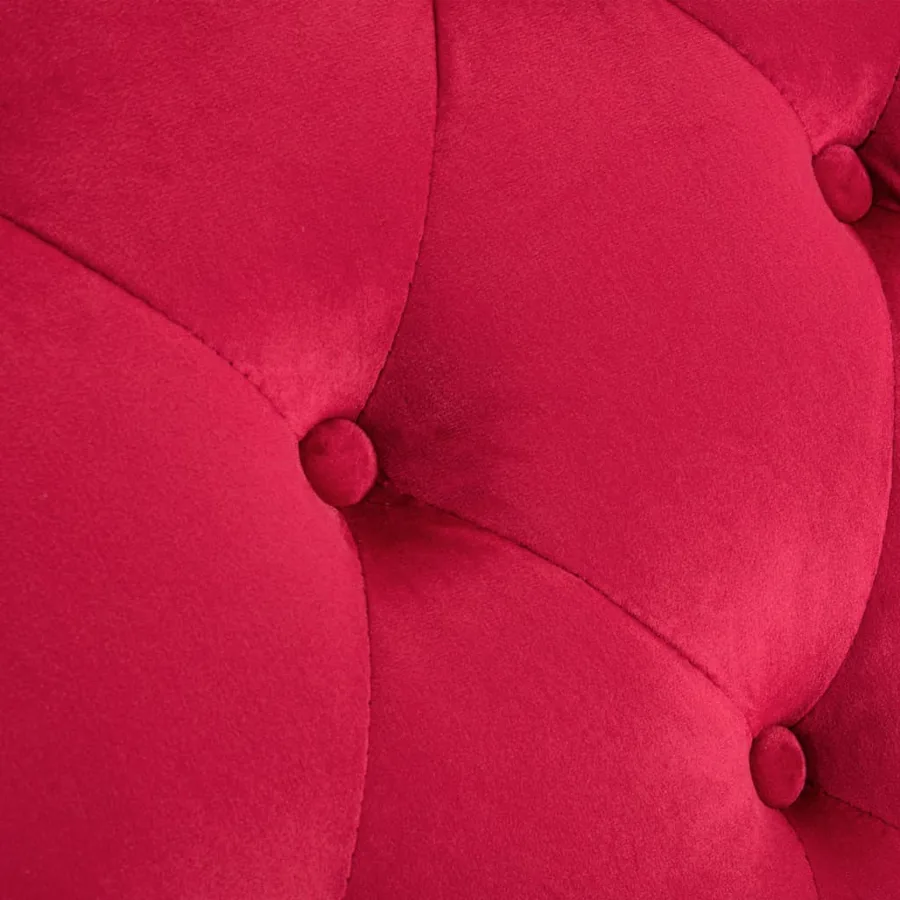 Chaise longue Velours Rouge - 7
