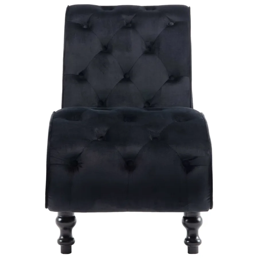 Chaise longue Noir Velours - 3