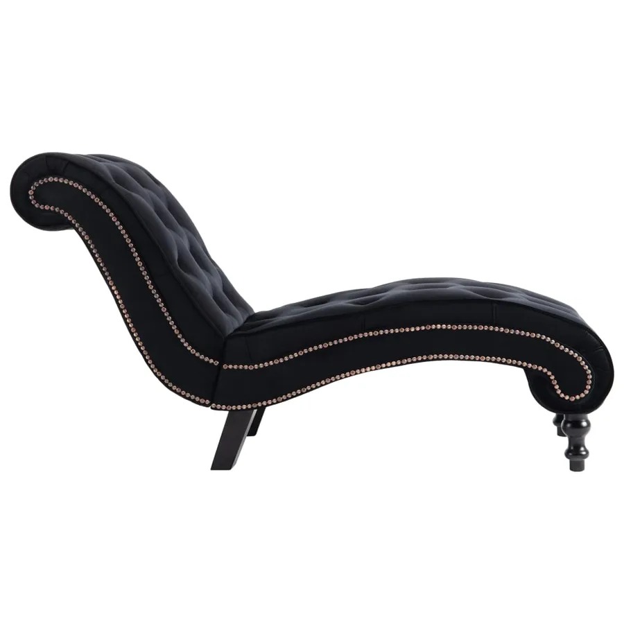 Chaise longue Noir Velours - 4