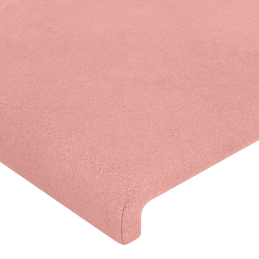 Cadre de lit sans matelas rose 90x200 cm velours - 10