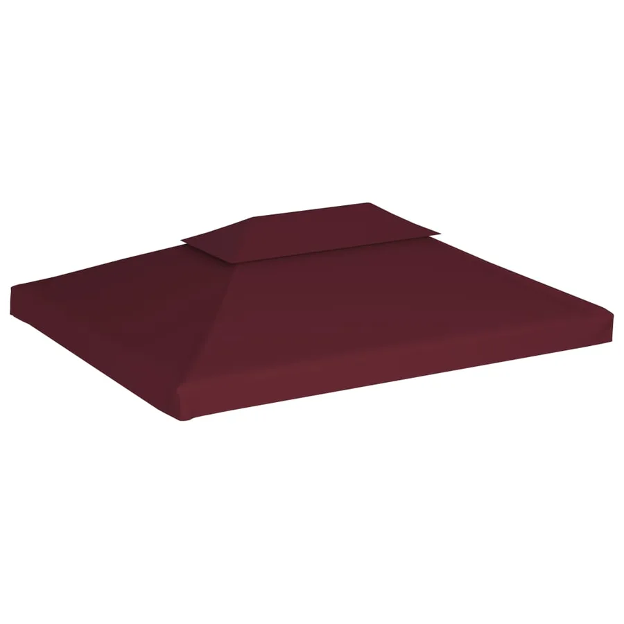 Toile de toit de belvédère 2 niveaux 310 g/m² 4x3 m bordeaux - 2
